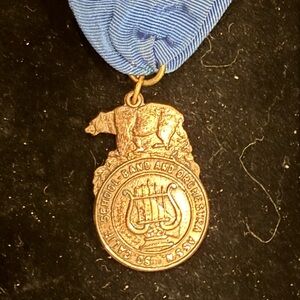 Southern California Band And Orchestra Assn Award Pin Medal Vintage